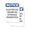 Signmission Electrical Room No Storage, 7 in W x Rectangle, Plastic OS-2PACK-NS-P-710-V-11687 - alternate 1